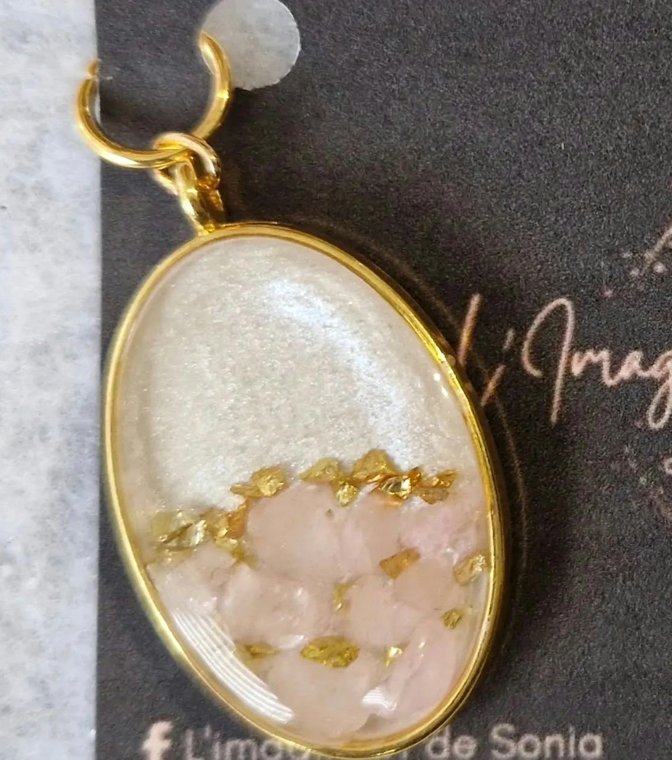 Photographie originale de Sonia : Pendentif Douceur rosée